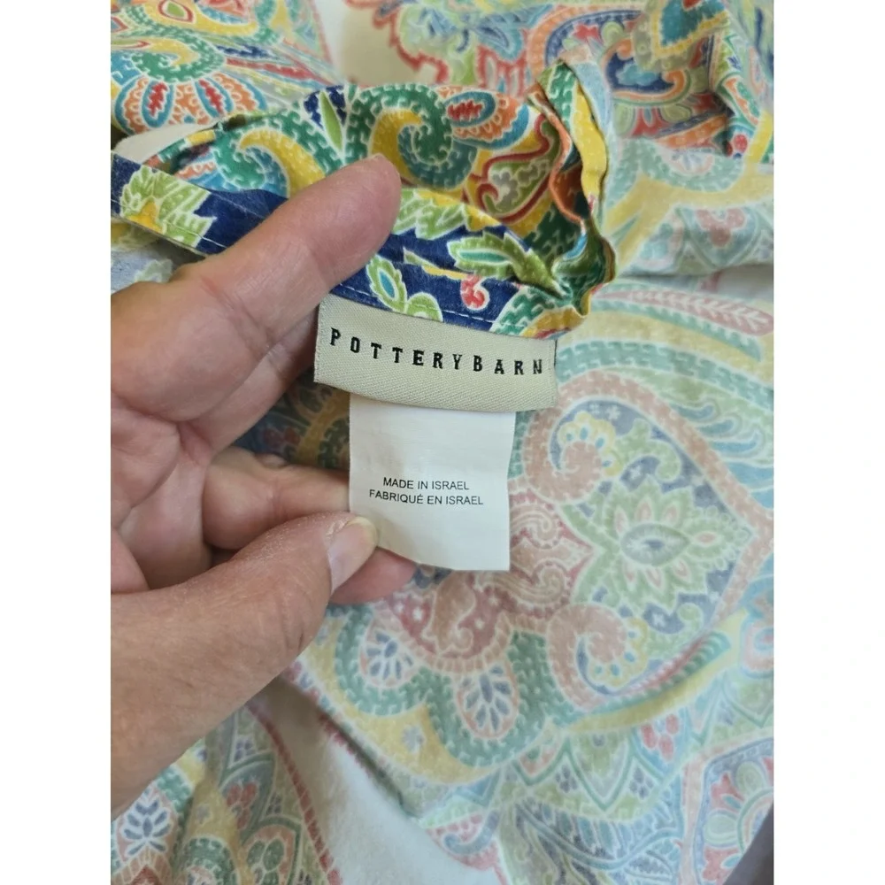 Pottery Barn Penelope Medallion Full Queen Duvet Cover Colorful Boho Rainbow